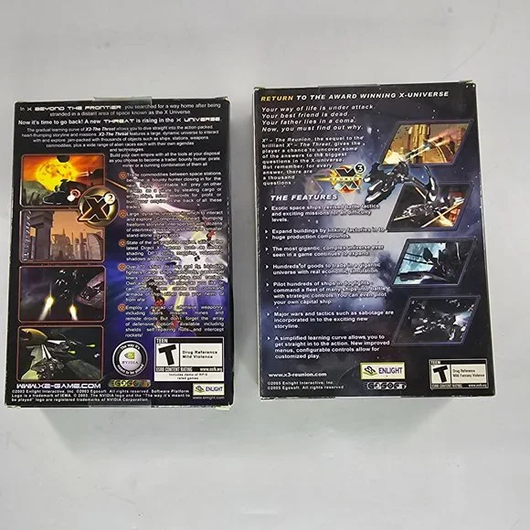 X2: The Threat X3 Reunion CD-ROM PC Lot 2003 2005 Missing 1 Disc
